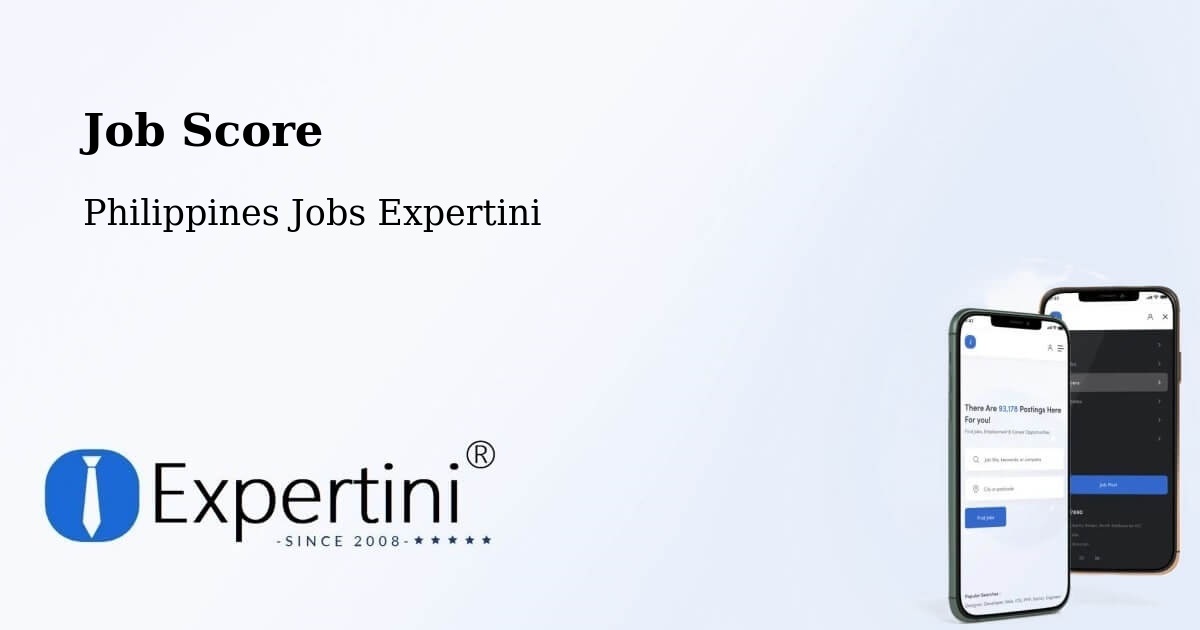 Job Score & Job Description Score Tool – Batad - Philippines Jobs Expertini