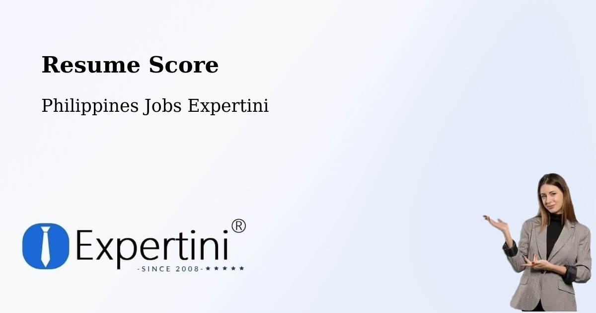 Resume Score & Job Description Match Tool – Batad - Philippines Jobs Expertini